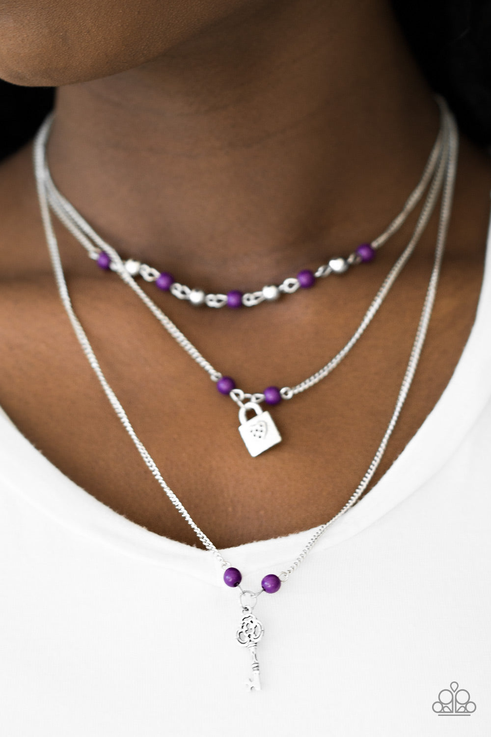 Paparazzi ♥ Major Key - Purple ♥  Necklace