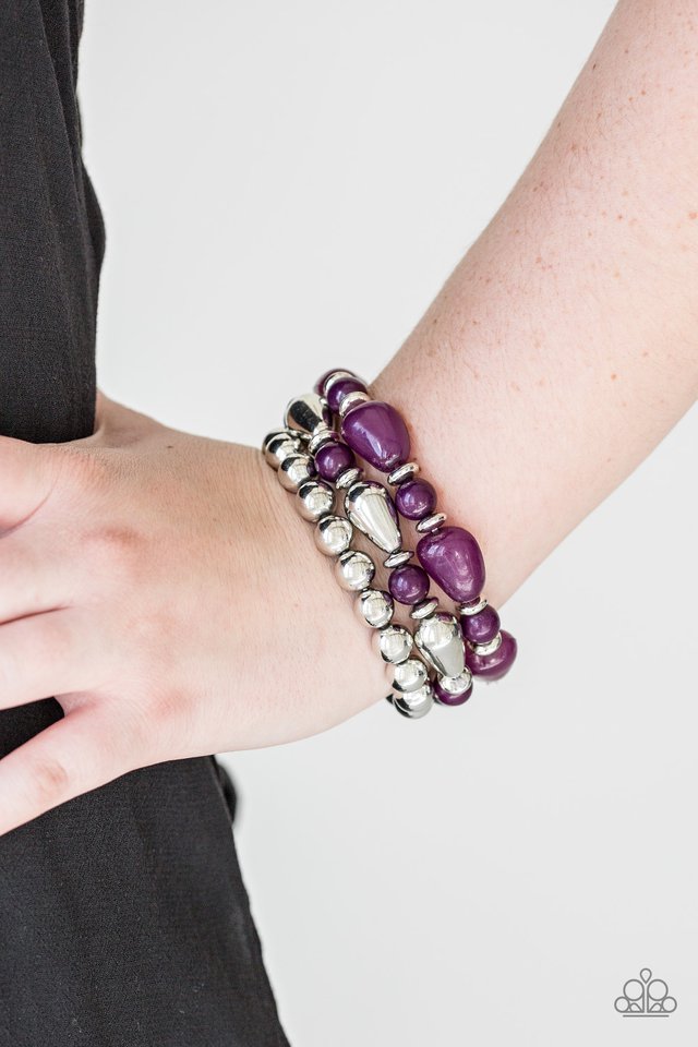 Paparazzi ♥ Not What You Know, But HUE You Know - Purple ♥ Bracelet