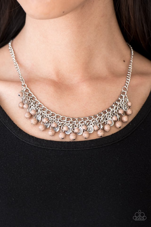 Paparazzi ♥ Poshly Paleo - Brown ♥ Necklace