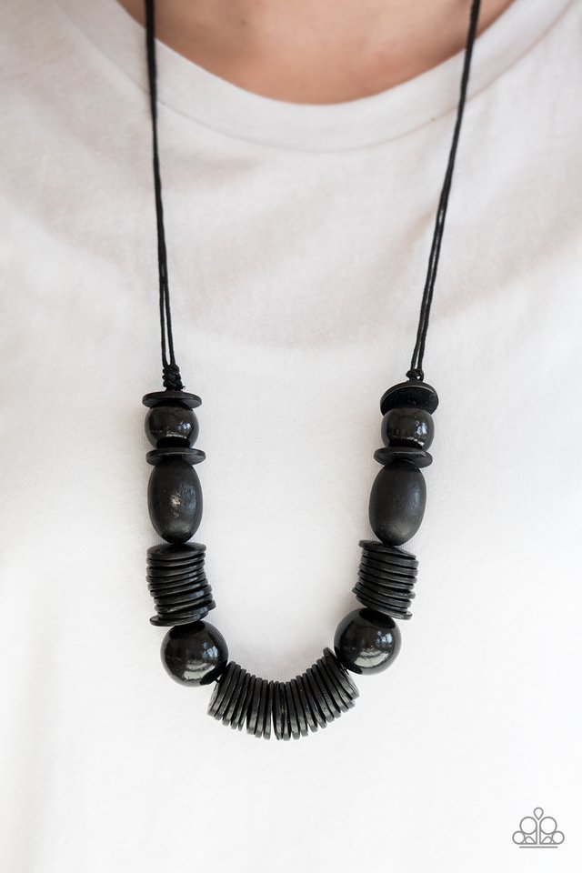 Paparazzi ♥ You Better BELIZE It! - Black ♥ Necklace