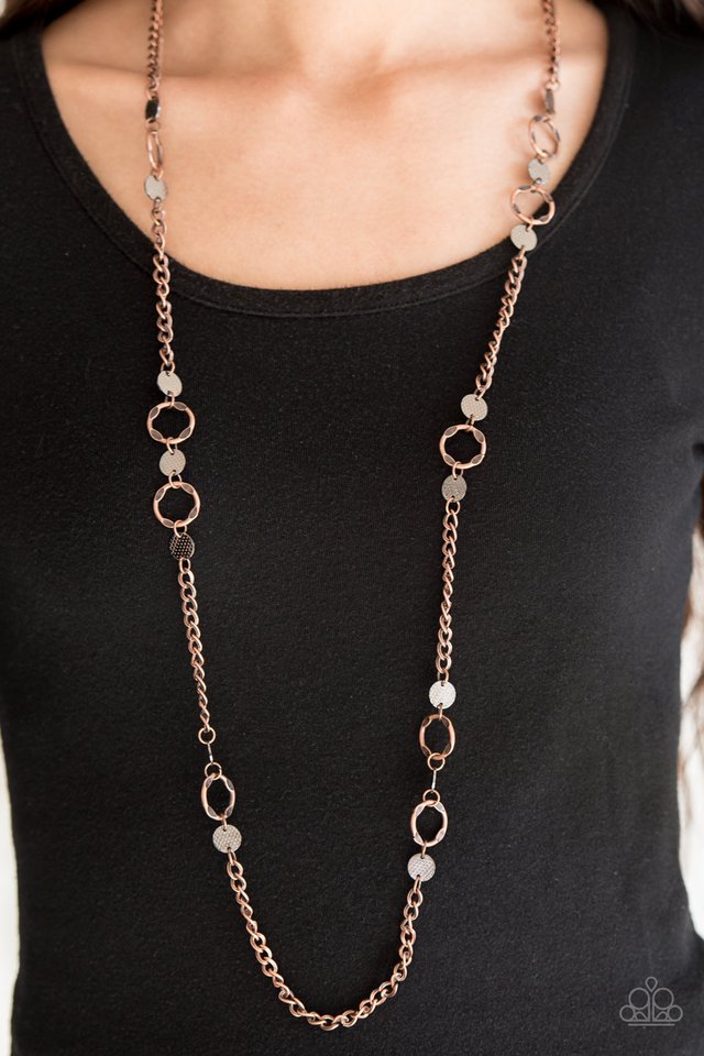 Paparazzi ♥ Stylishly Steampunk - Copper ♥ Necklace