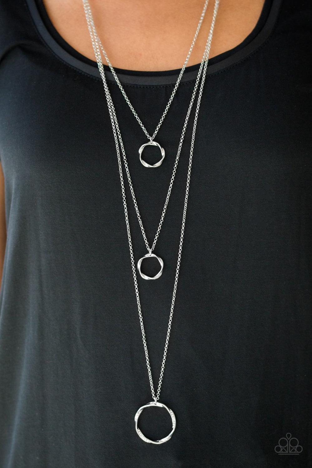 Paparazzi ♥ Timelessly Twisted - White ♥  Necklace