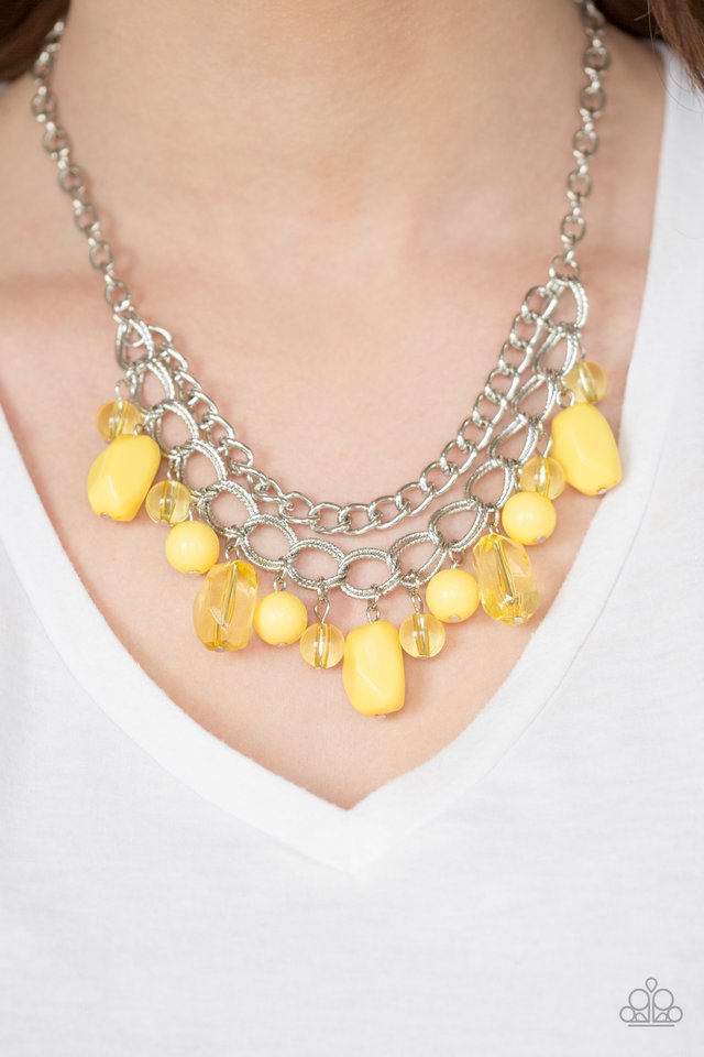 Paparazzi ♥ Brazilian Bay - Yellow ♥ Necklace