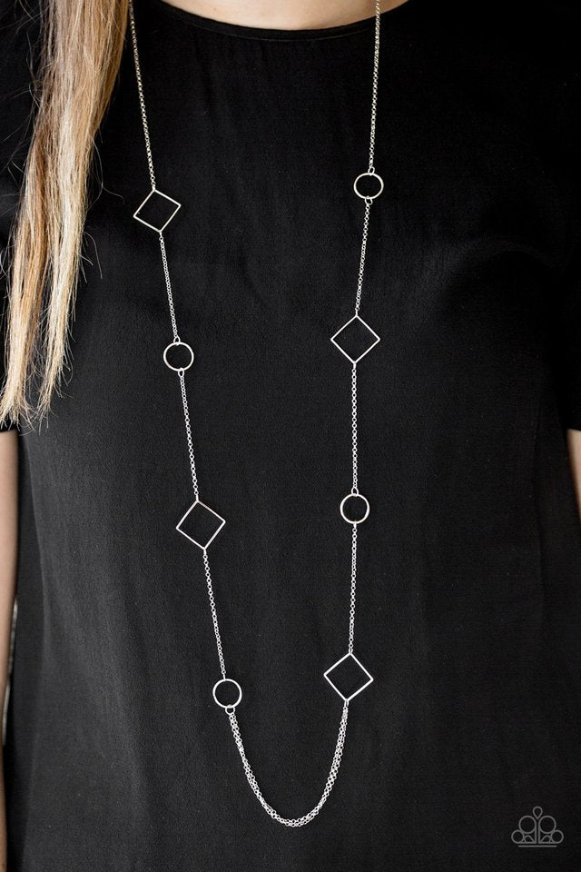 Paparazzi ♥ Full Frame - Silver ♥ Necklace