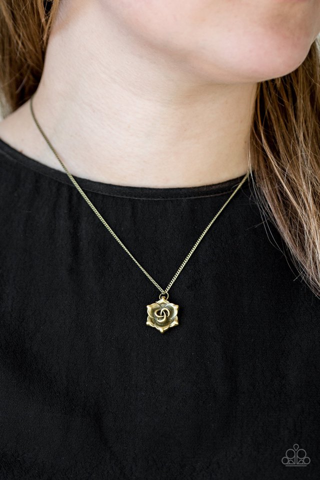 Paparazzi ♥ Primrose Path - Brass ♥ Necklace
