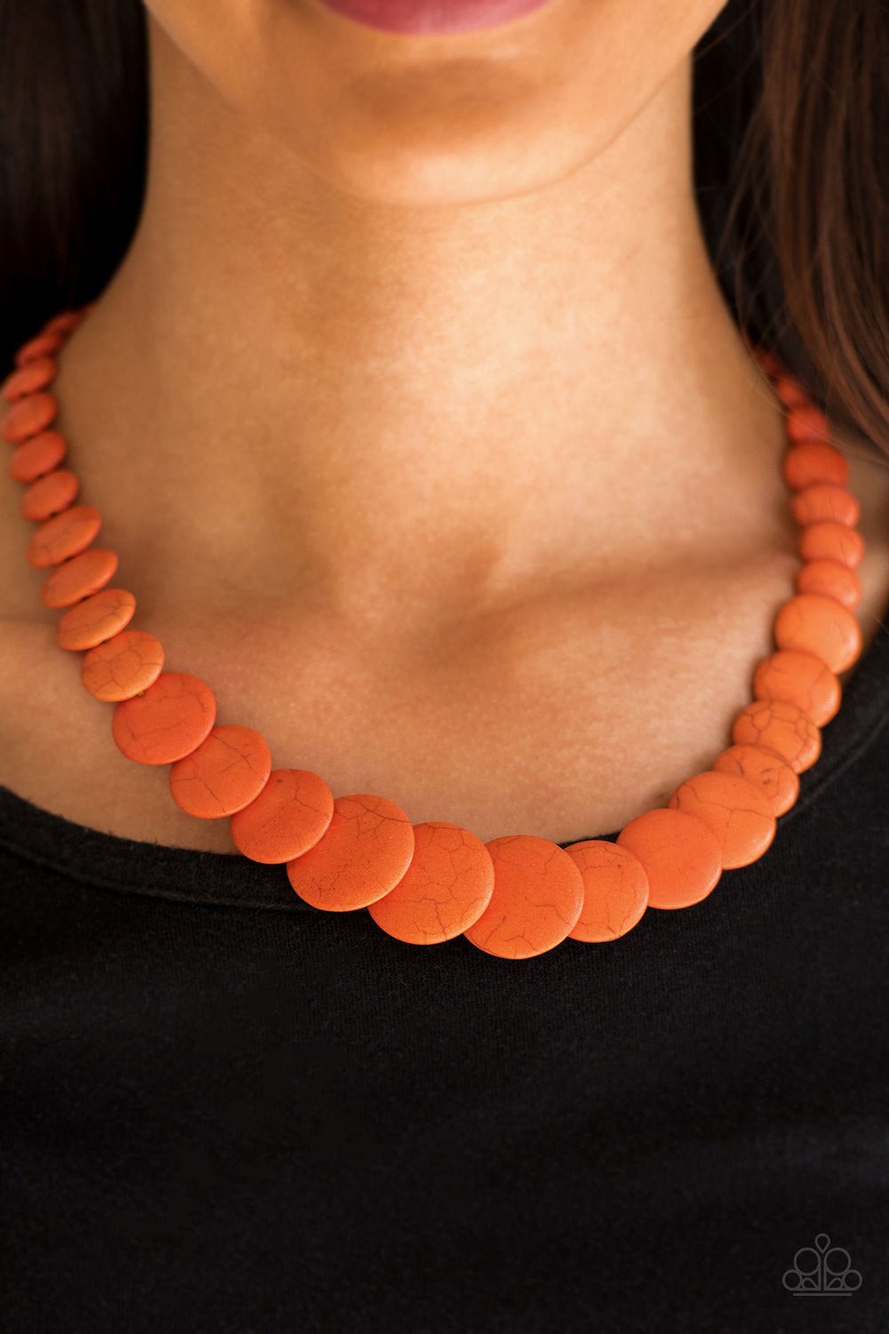 Paparazzi ♥ Desert Flats - Orange ♥  Necklace