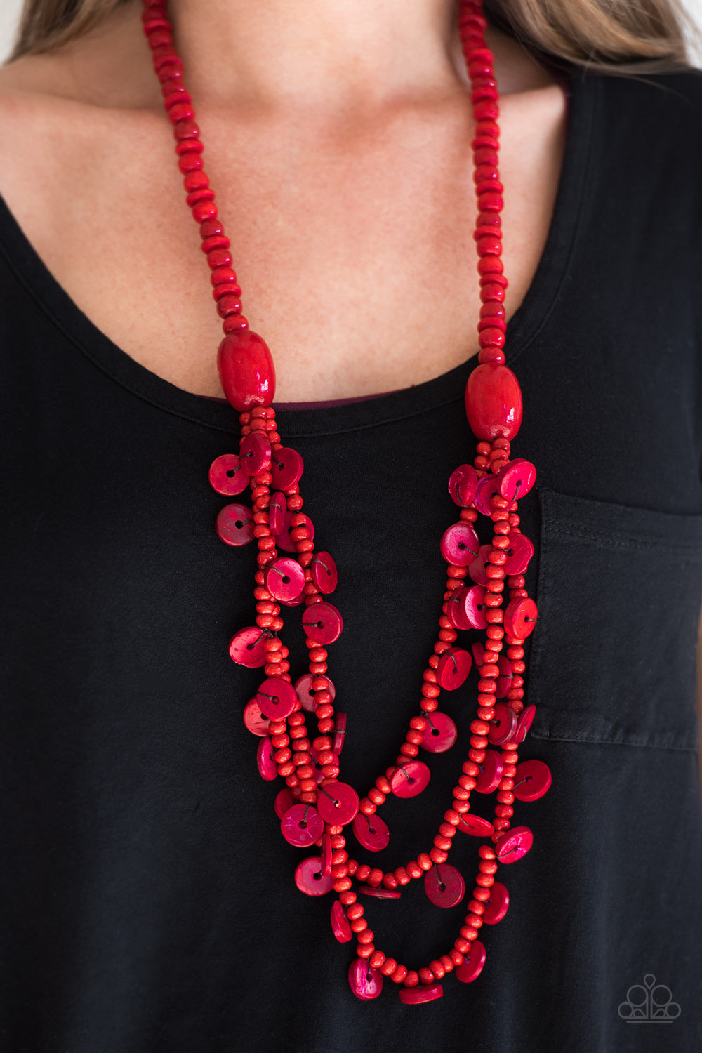 Paparazzi ♥ Safari Samba - Red ♥  Necklace