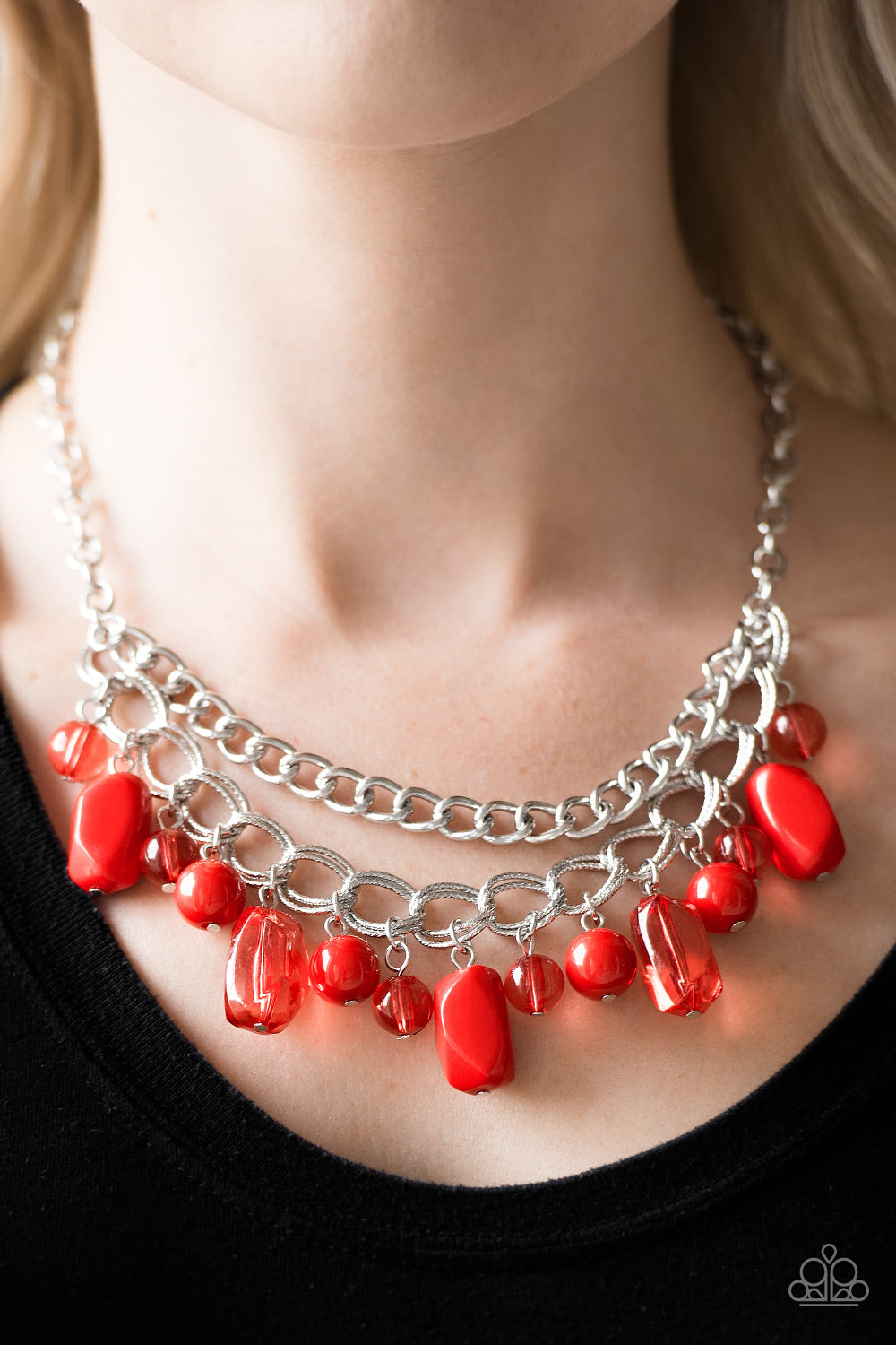 Paparazzi ♥ Brazilian Bay - Red ♥  Necklace