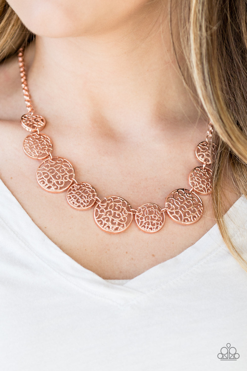 Paparazzi ♥ All The Time In The WHIRL - Copper ♥  Necklace