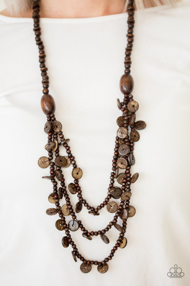 Paparazzi ♥ Safari Samba - Brown ♥ Necklace