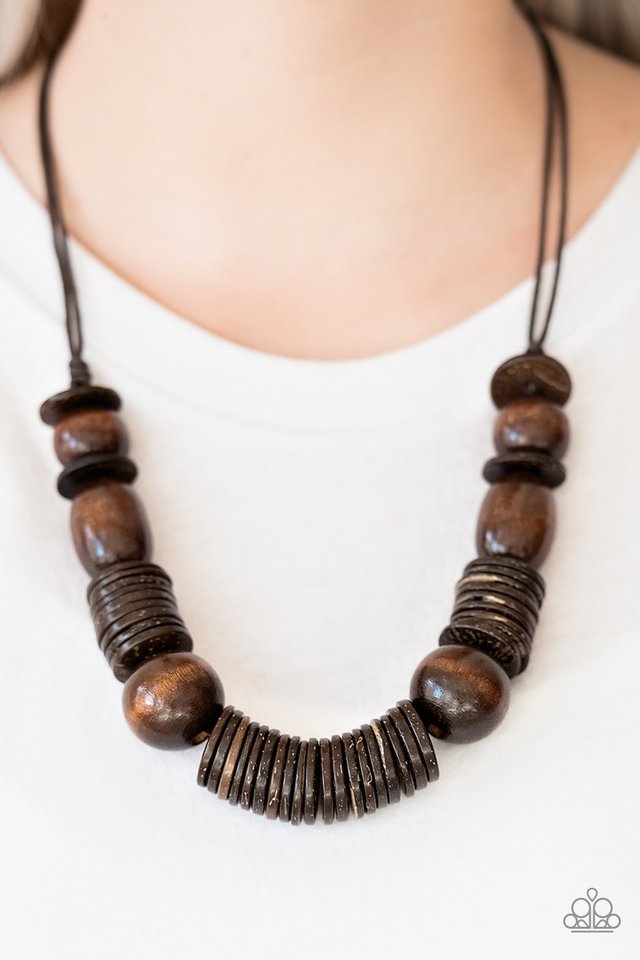 Paparazzi ♥ You Better BELIZE It! - Brown ♥ Necklace