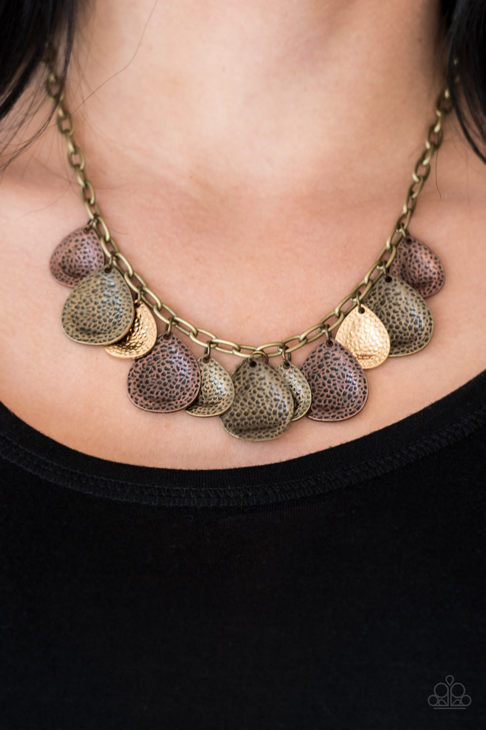 Paparazzi ♥ Storm Goddess - Brass ♥  Necklace