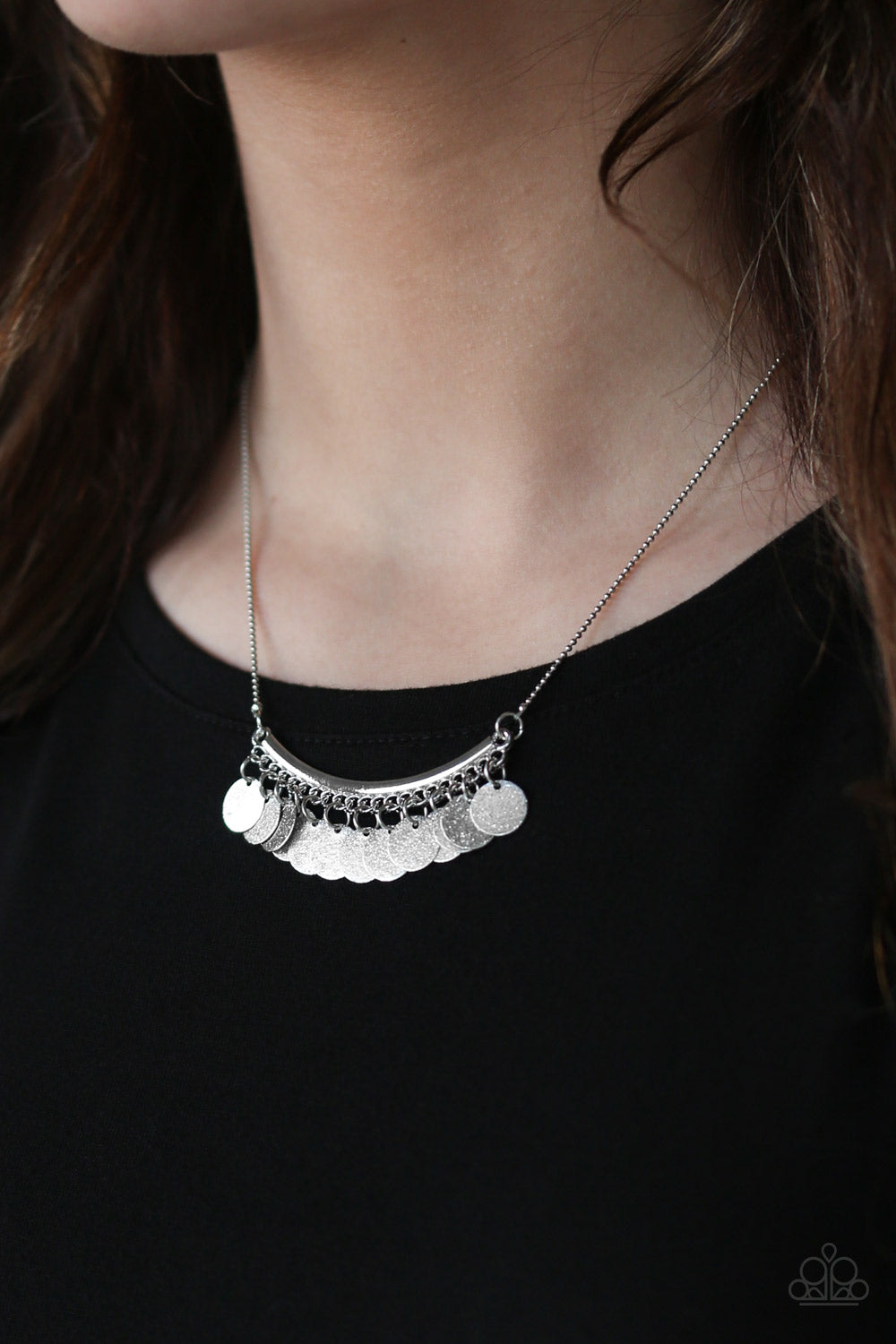 Paparazzi ♥ Bohemian Bombshell - Silver ♥  Necklace