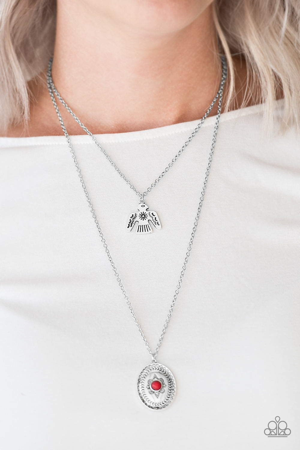 Paparazzi ♥ Desert Eagle - Red ♥  Necklace