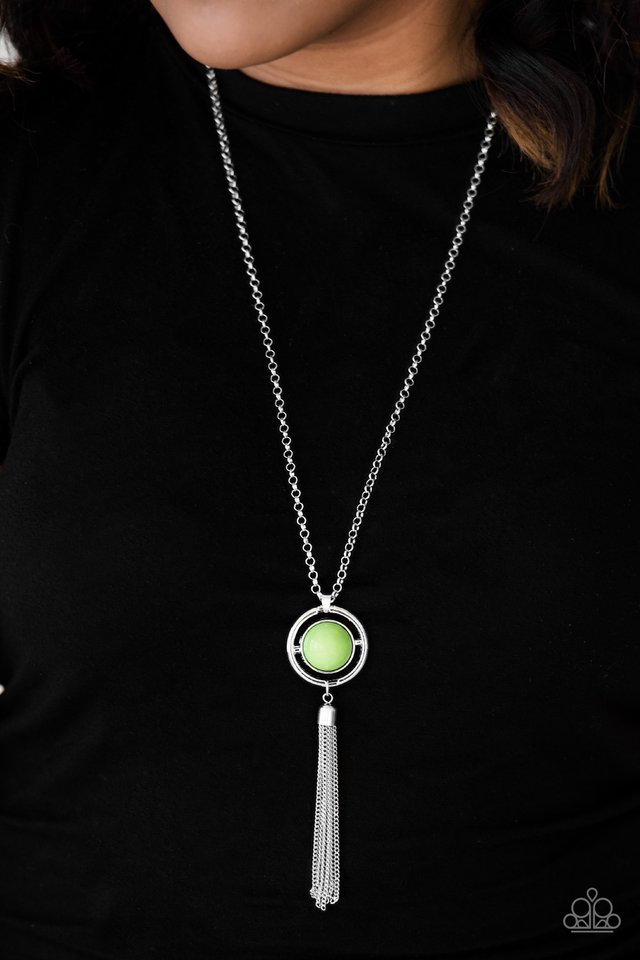 Paparazzi ♥ Always Front and Center - Green ♥ Necklace