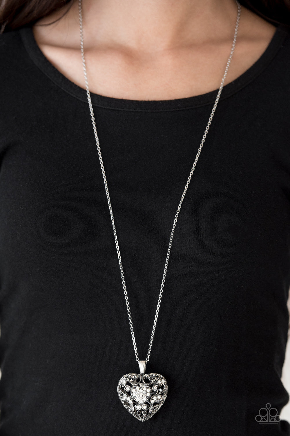 Paparazzi ♥ Heartless Heiress - White ♥  Necklace