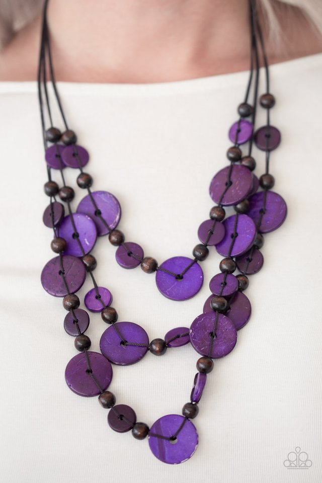 Paparazzi ♥ South Beach Summer - Purple ♥ Necklace