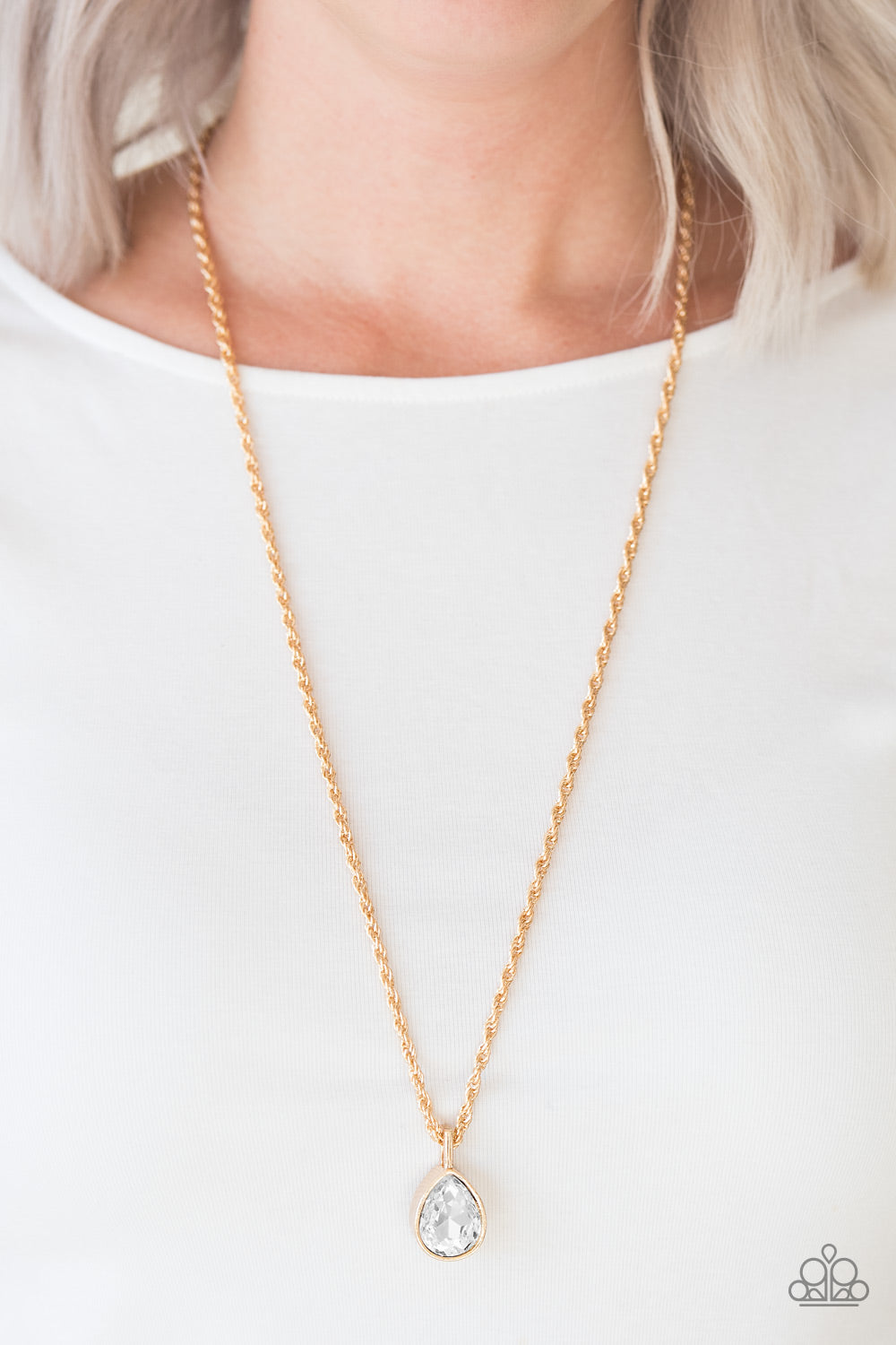 Paparazzi ♥ Million Dollar Drop - Gold ♥  Necklace