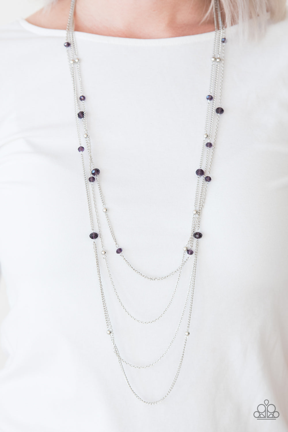 Paparazzi ♥ On The Front SHINE - Purple ♥  Necklace