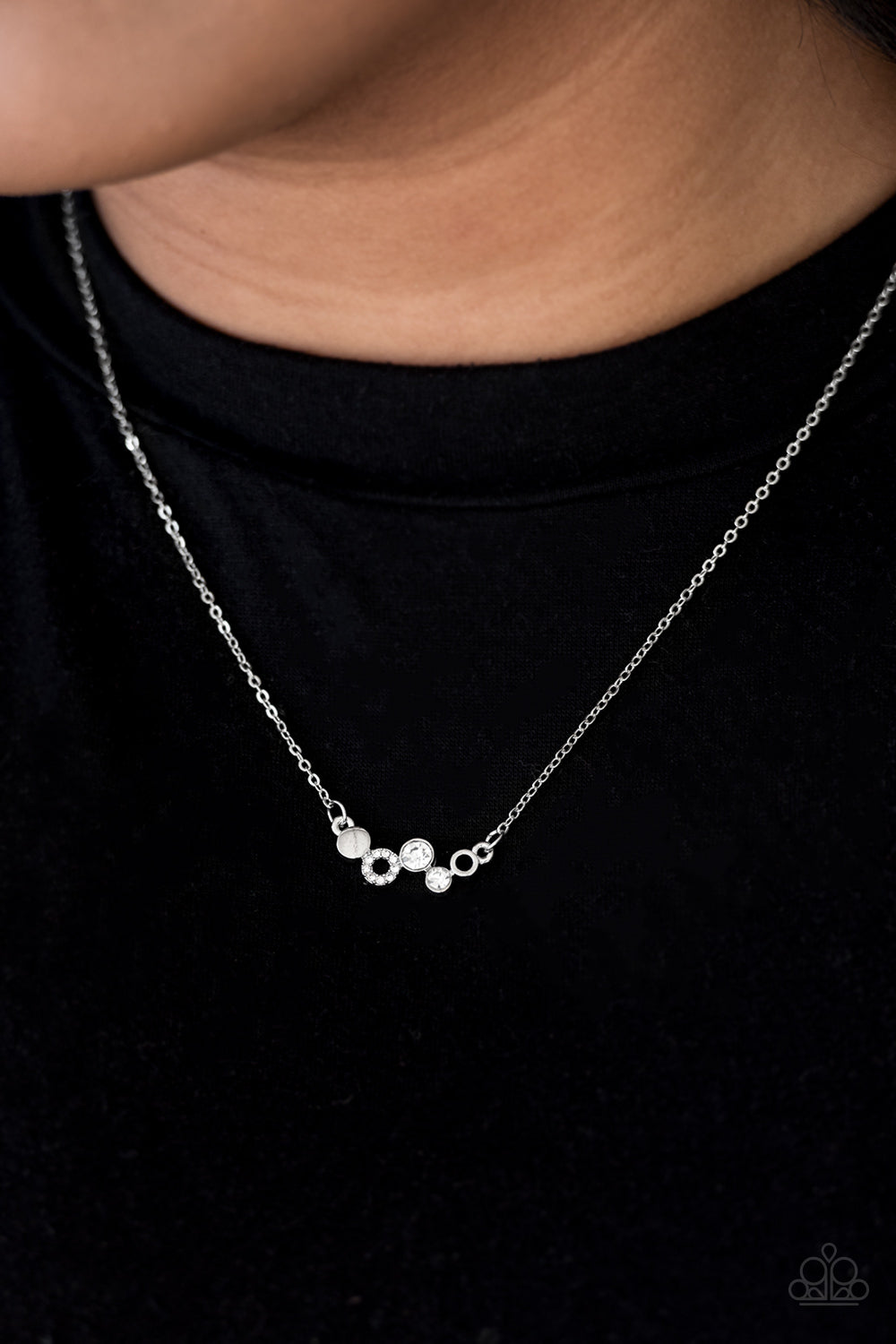 Paparazzi ♥ Champagne Cabaret - White ♥  Necklace