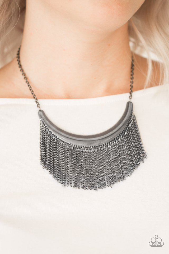 Paparazzi ♥ Zoo Zone - Black ♥ Necklace
