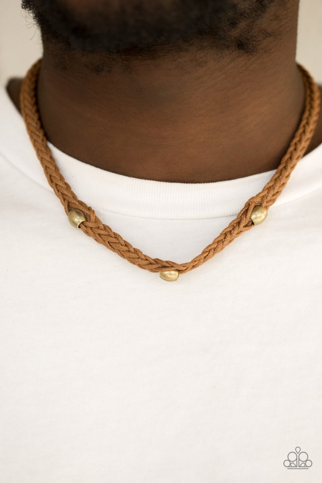 Paparazzi ♥ Mountain Mogul - Brass ♥ Necklace