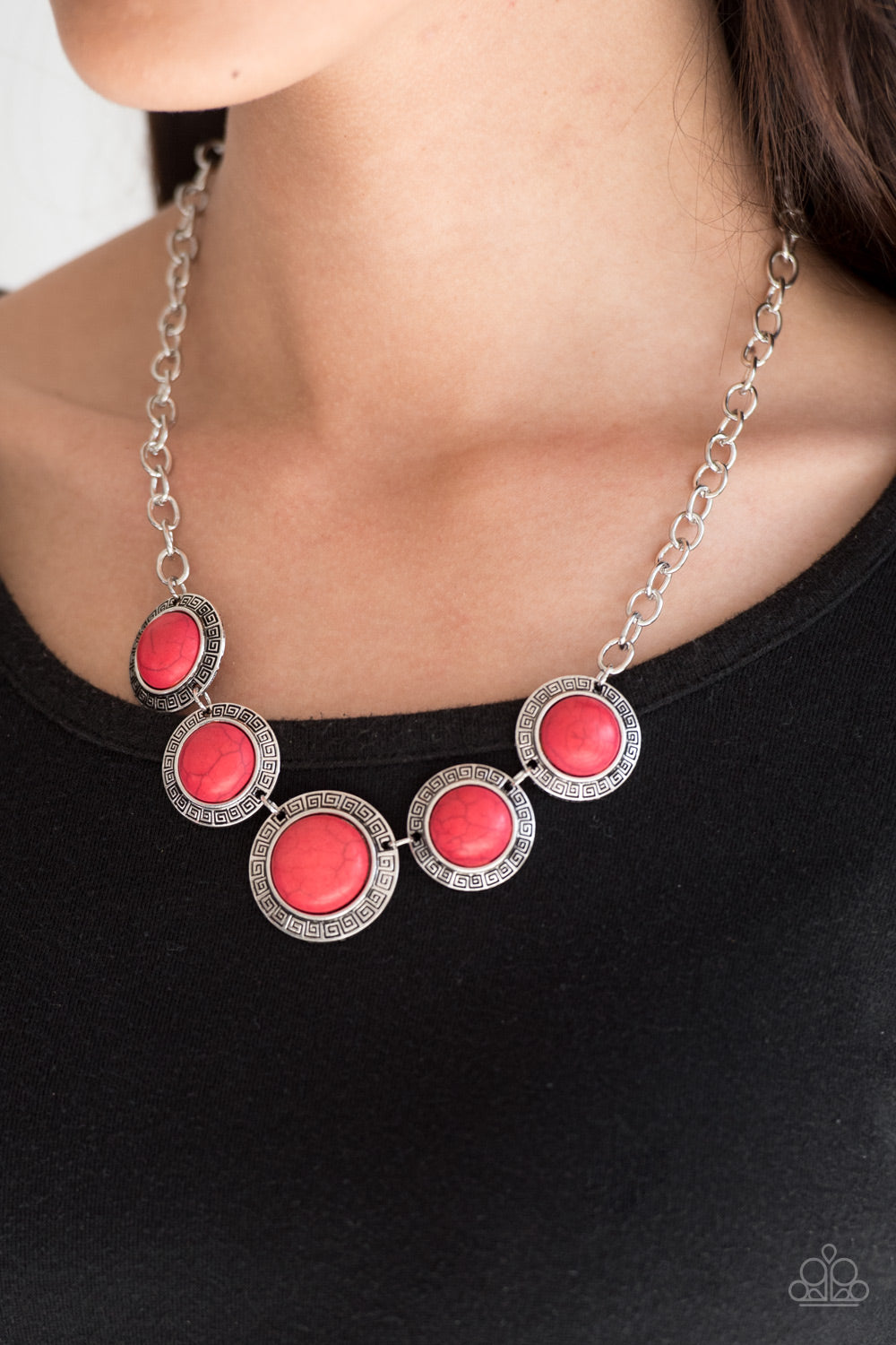 Paparazzi ♥ Mountain Roamer - Red ♥  Necklace