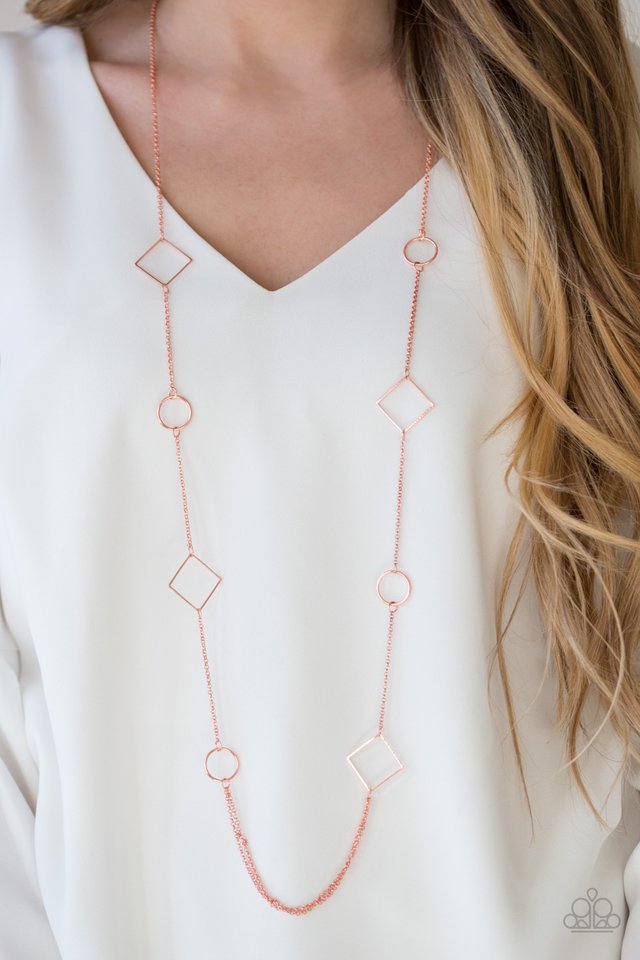 Paparazzi ♥ Full Frame - Copper ♥ Necklace