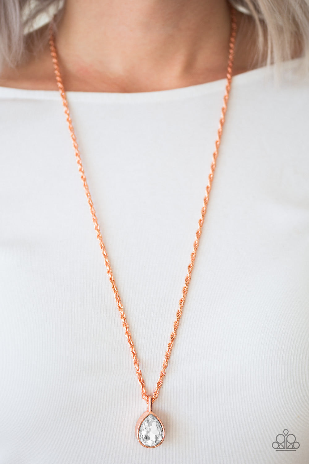 Paparazzi ♥ Million Dollar Drop - Copper ♥  Necklace