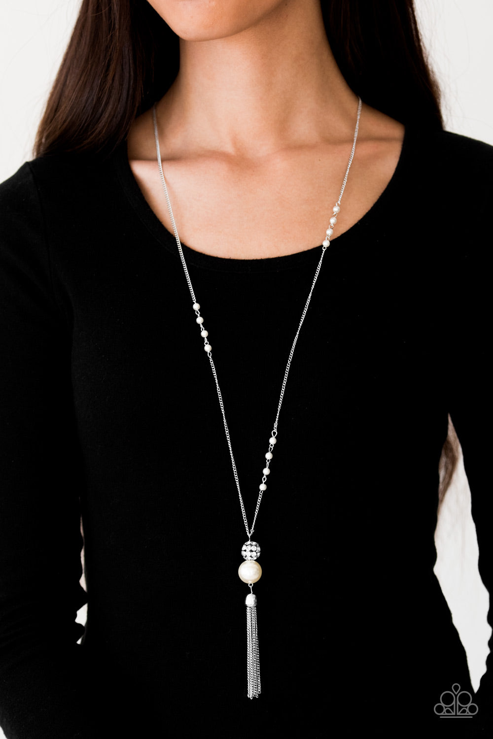 Paparazzi ♥ The Only Show In Town - White ♥  Necklace