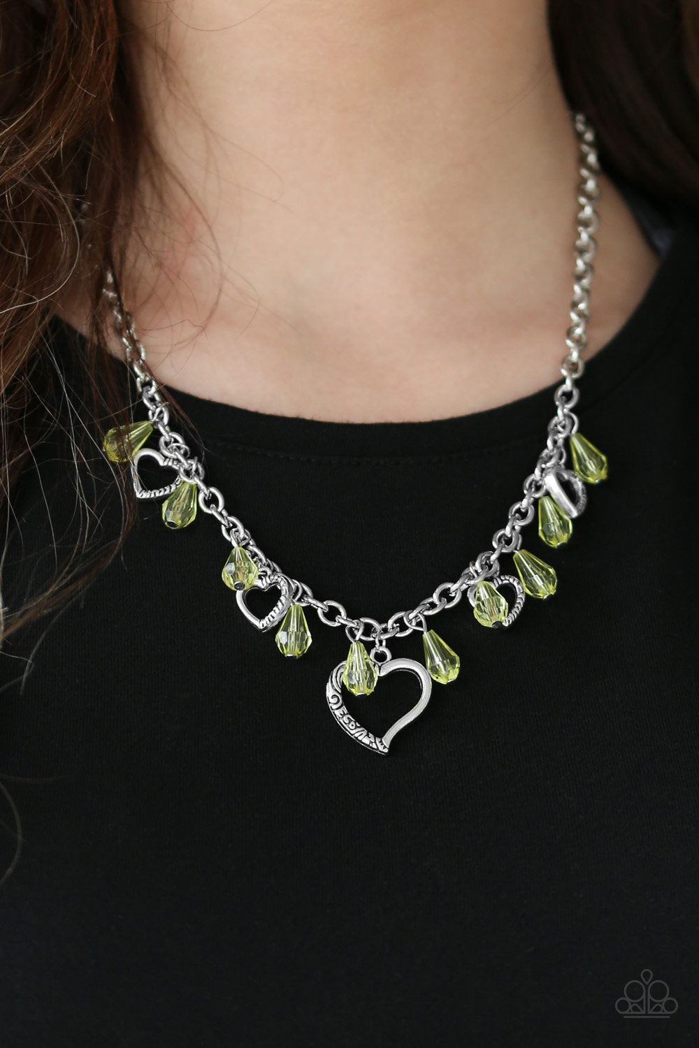 Paparazzi ♥ Keep Me In Your Heart - Yellow ♥  Necklace