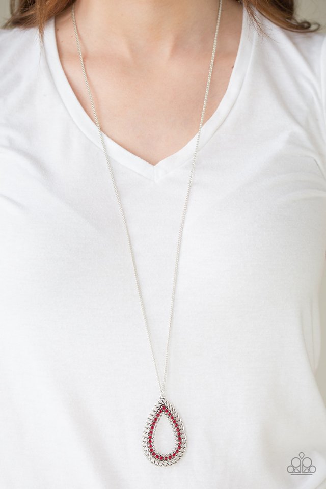Paparazzi ♥ Drippin In Drama - Red ♥ Necklace