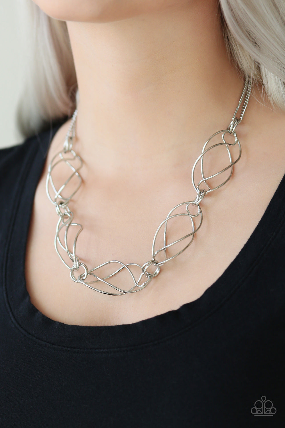 Paparazzi ♥ Burst Into Flames - Silver ♥  Necklace