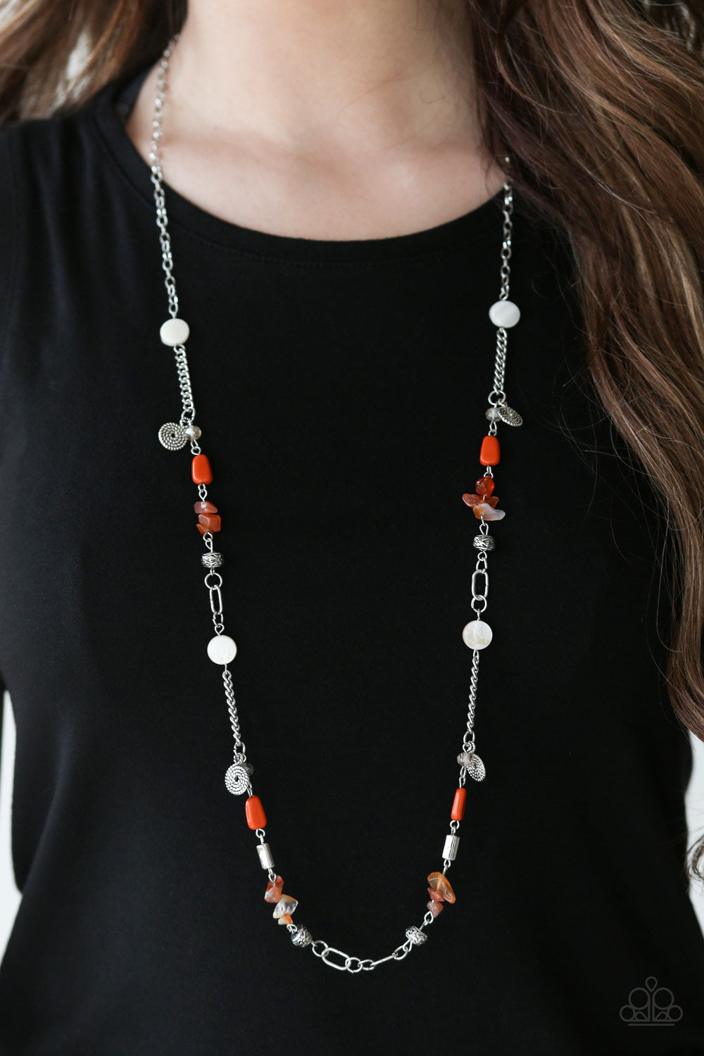 Paparazzi ♥ Ocean Bliss - Orange ♥  Necklace