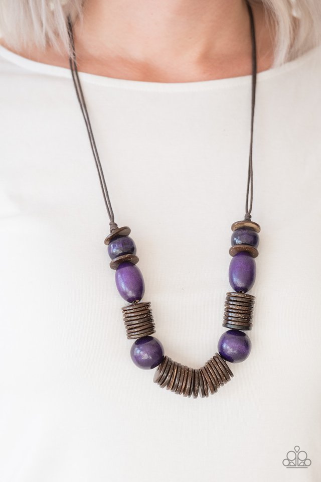 Paparazzi ♥ You Better BELIZE It! - Purple ♥ Necklace
