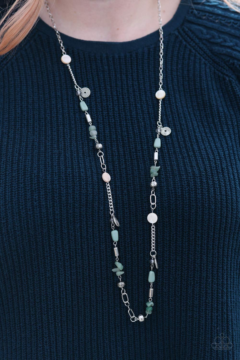 Paparazzi ♥ Ocean Bliss - Green ♥  Necklace