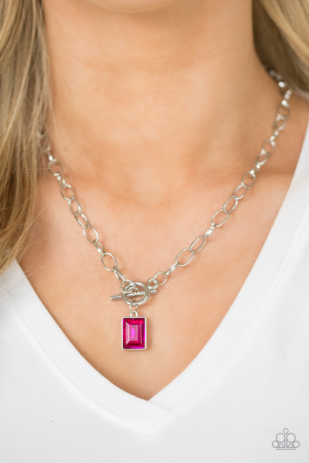 Paparazzi ♥ Wear It Like You Mean It! - Pink ♥  Necklace
