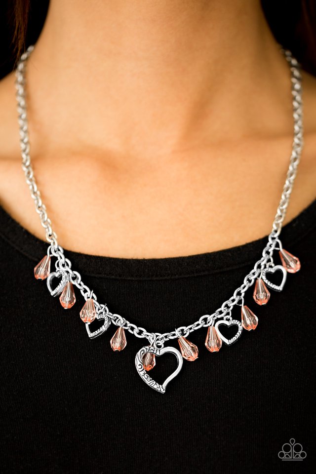 Paparazzi ♥ Keep Me In Your Heart - Orange ♥ Necklace