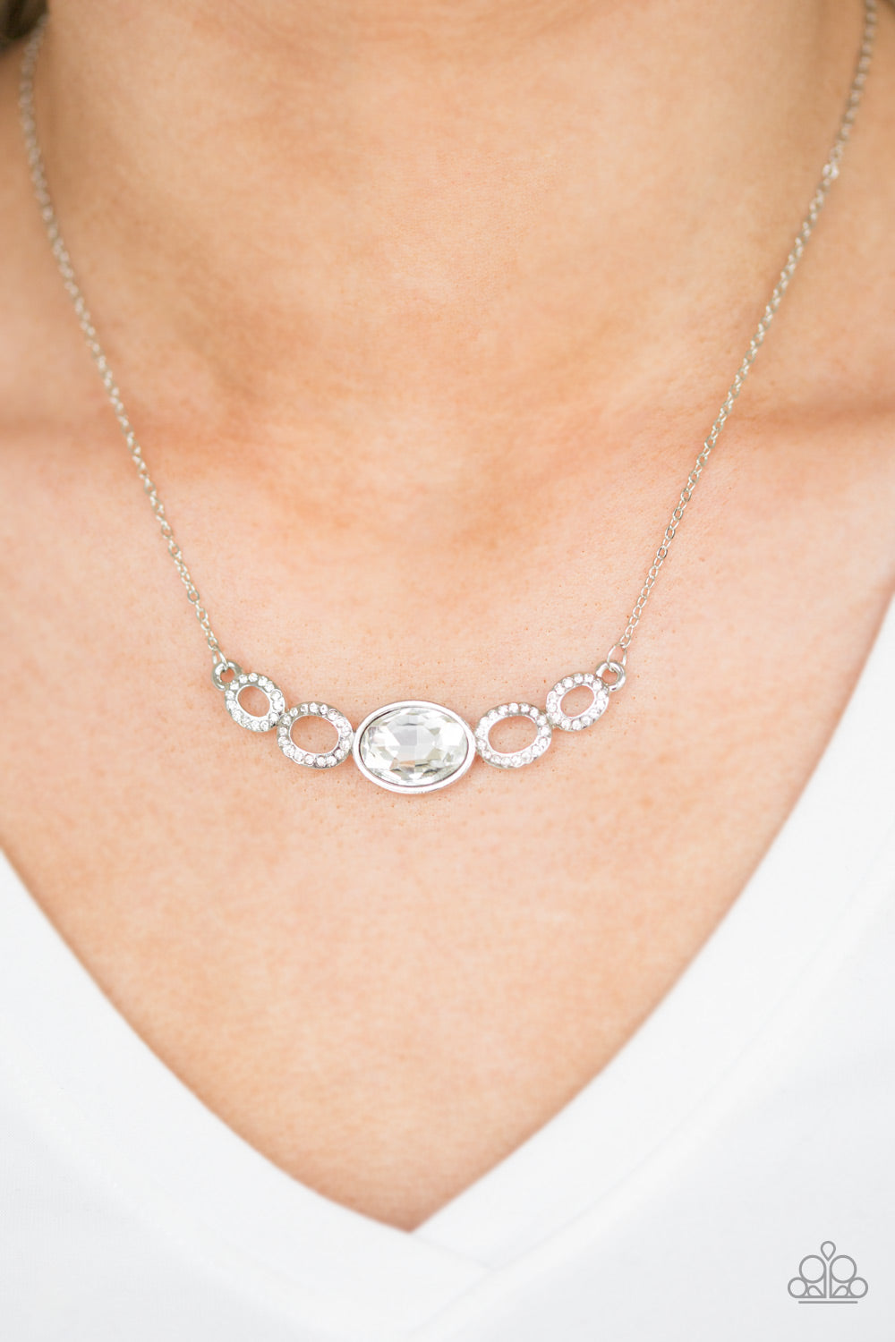 Paparazzi ♥ Cheers To Sparkle - White ♥  Necklace