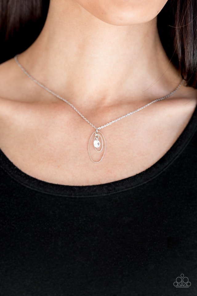Paparazzi ♥ City Gem - White ♥ Necklace