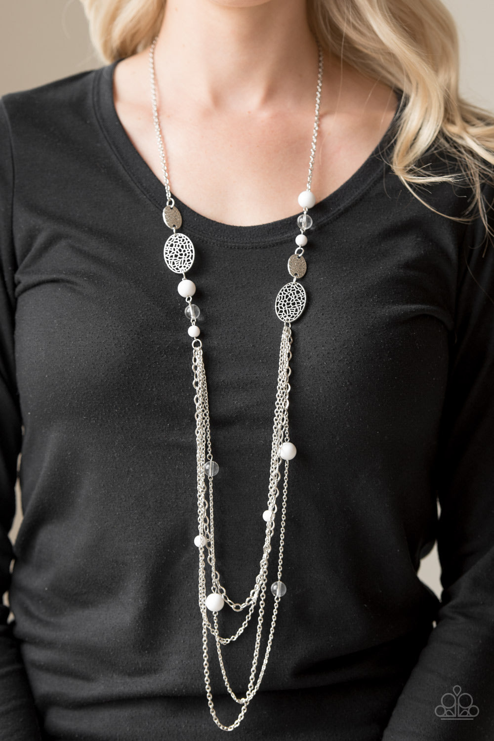 Paparazzi ♥ The SUMMERTIME Of Your Life! - White ♥  Necklace