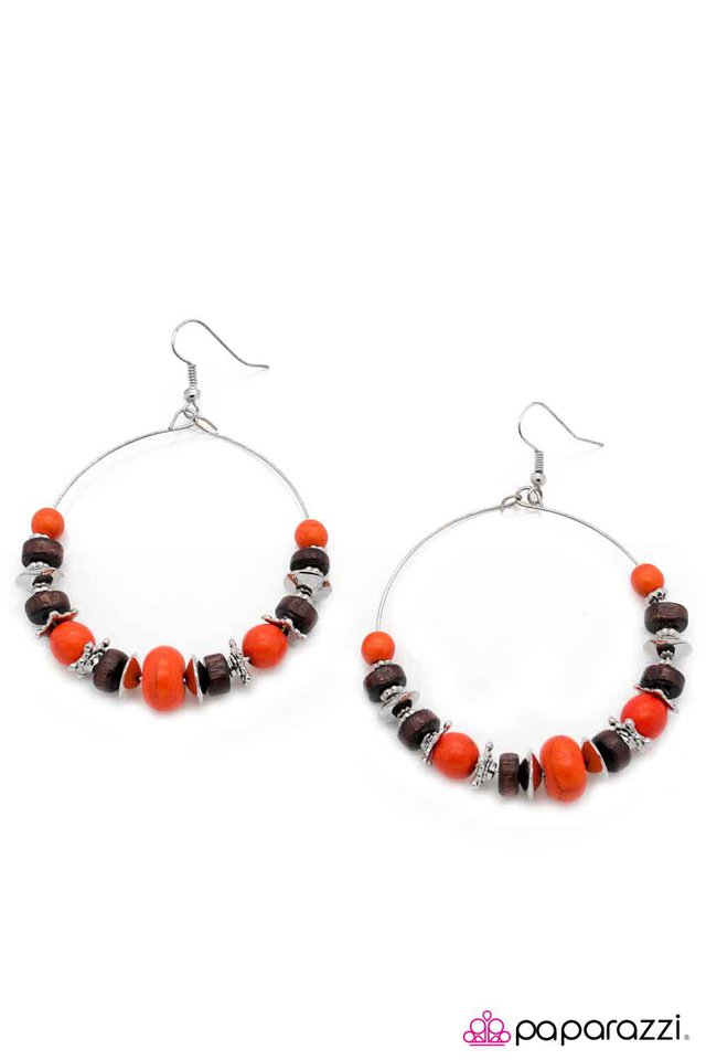Paparazzi ♥ Down to the Wire - Orange ♥ Earrings