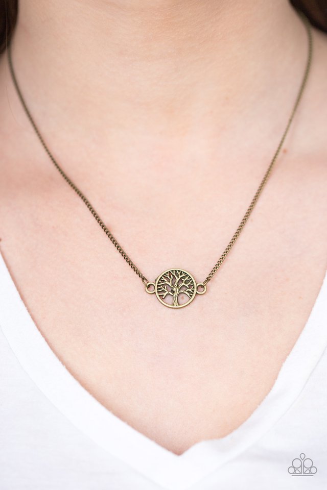 Paparazzi ♥ Treetop Trend - Brass ♥ Necklace