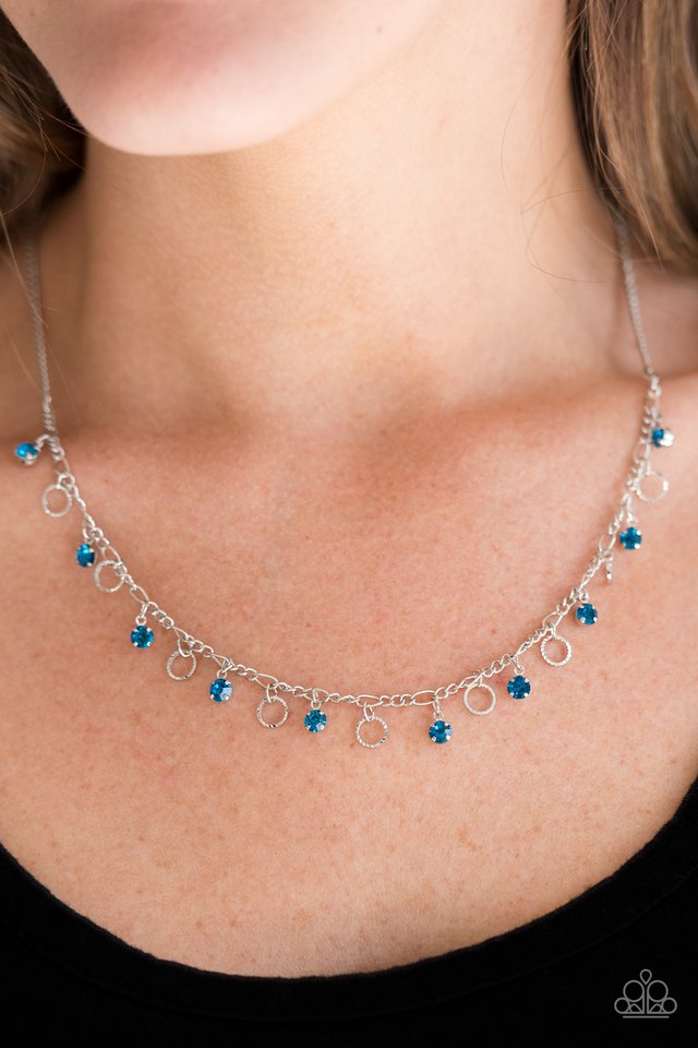Paparazzi ♥ Dinner Party Demure - Blue ♥ Necklace