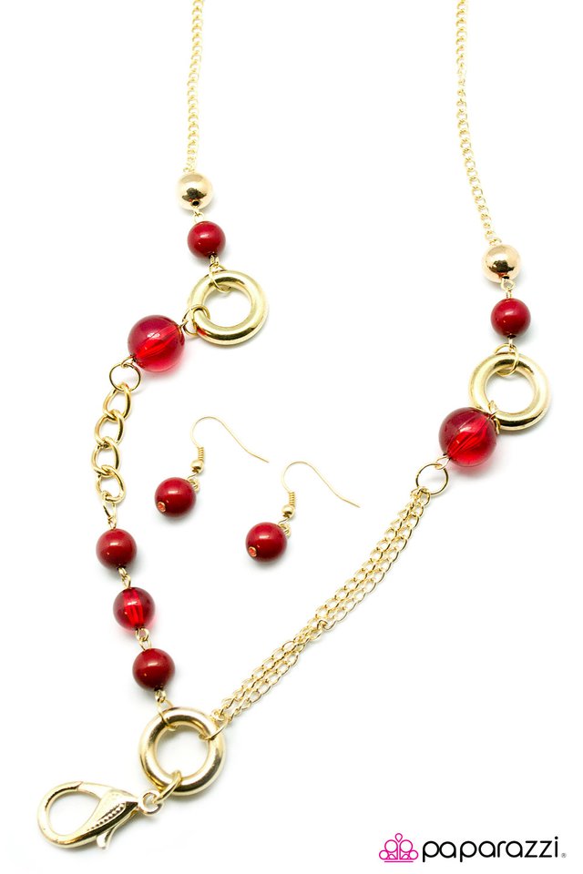 Paparazzi ♥ Ring Of Fire - Red ♥ Necklace