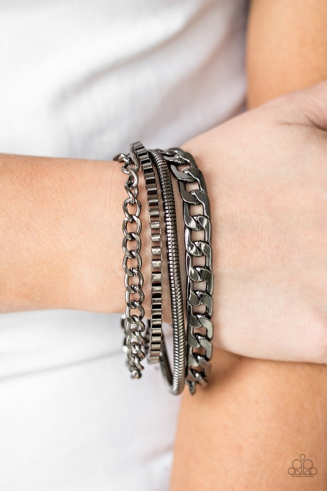 Paparazzi ♥ Sparkle, Shine, Repeat - Black ♥ Bracelet