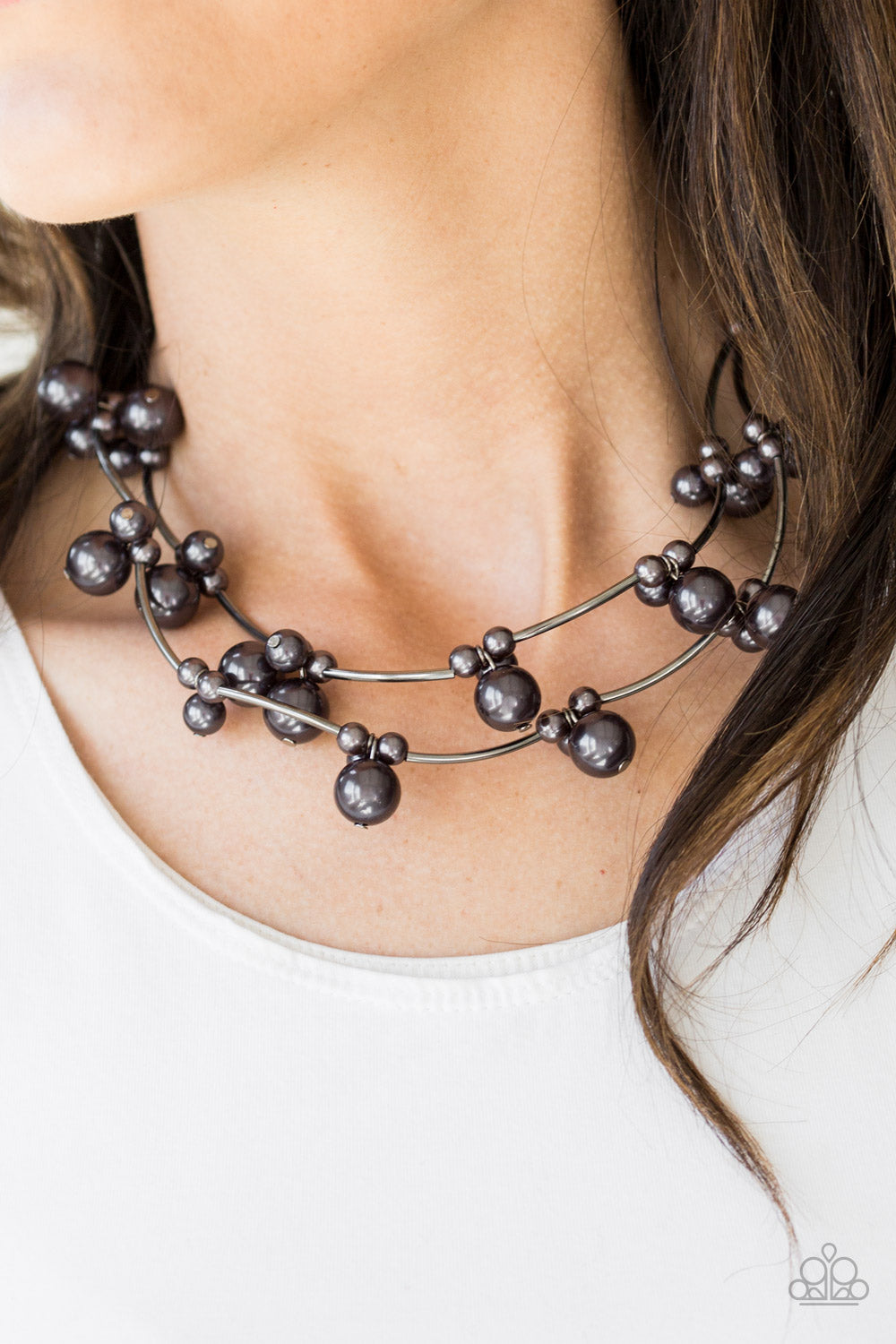 Paparazzi ♥ Wedding BELLES - Black ♥  Necklace