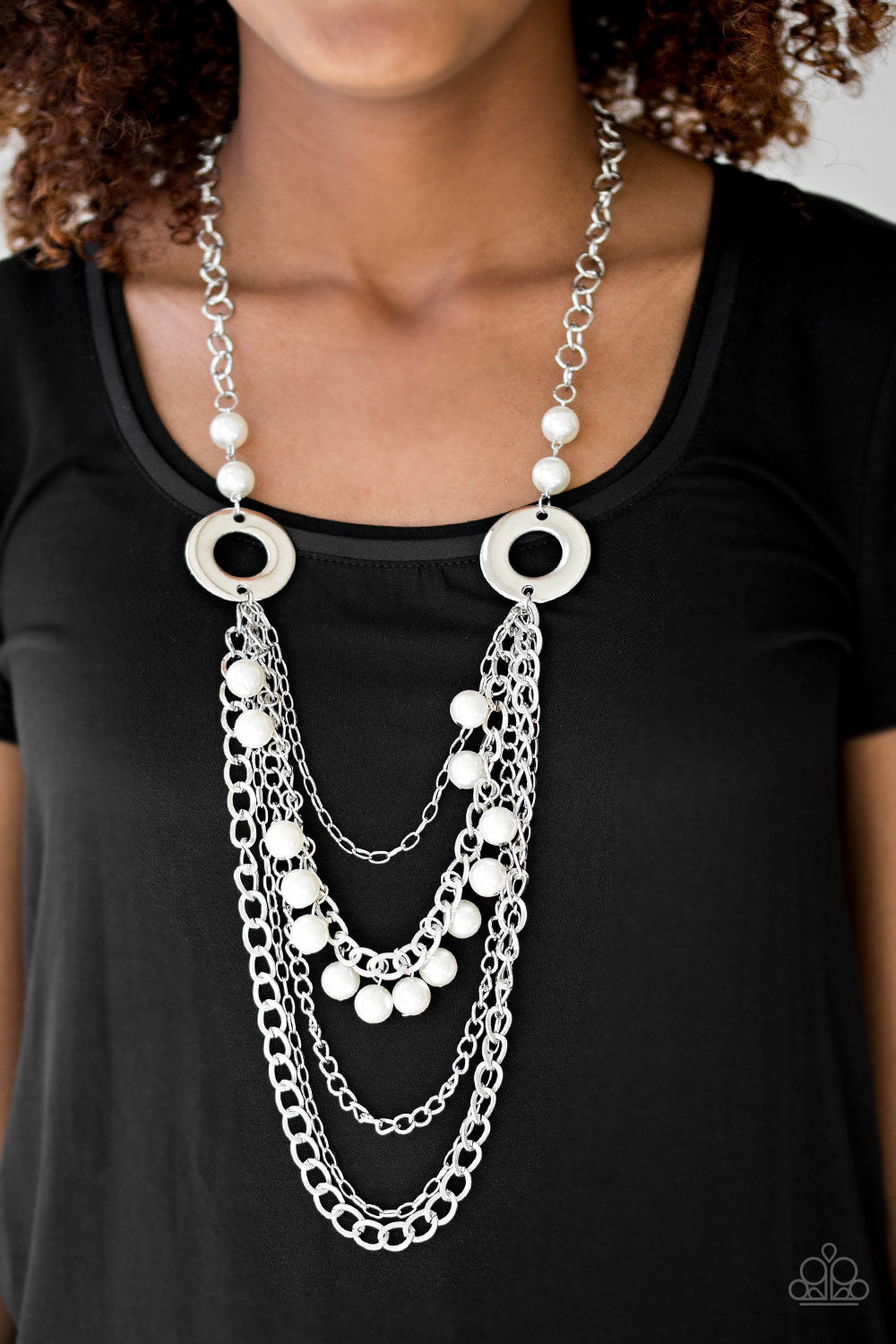 Paparazzi ♥ BELLES and Whistles - White ♥  Necklace