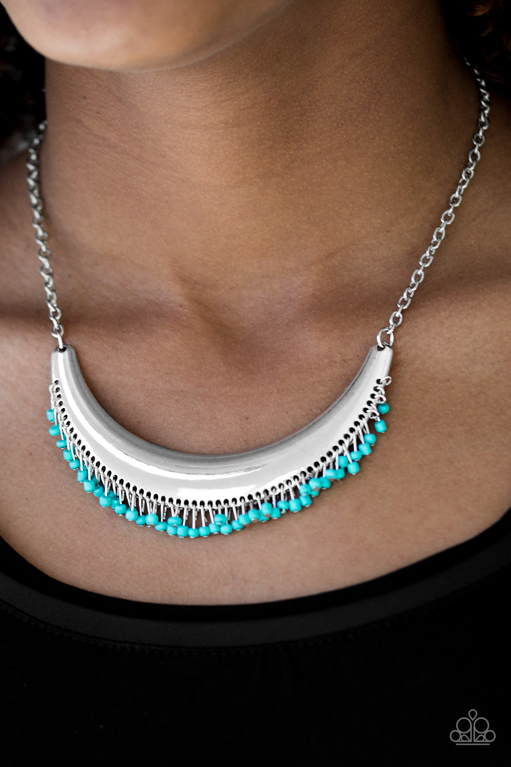 Paparazzi ♥ Fringe Out - Blue ♥  Necklace