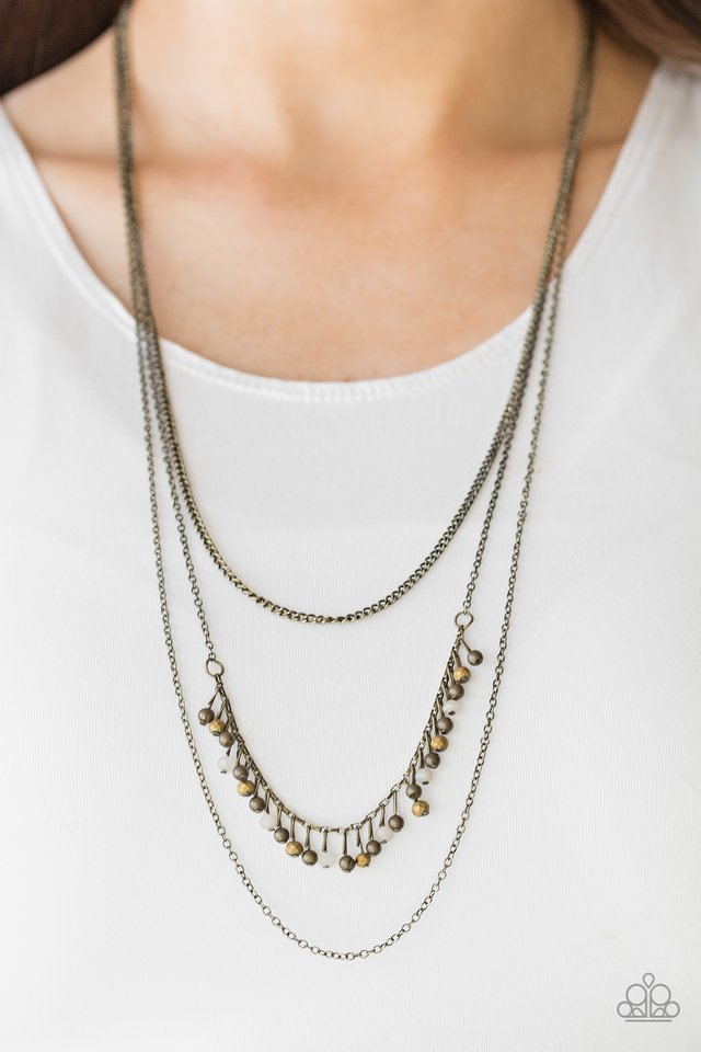Paparazzi ♥ Twinkly Troves - Brass ♥ Necklace